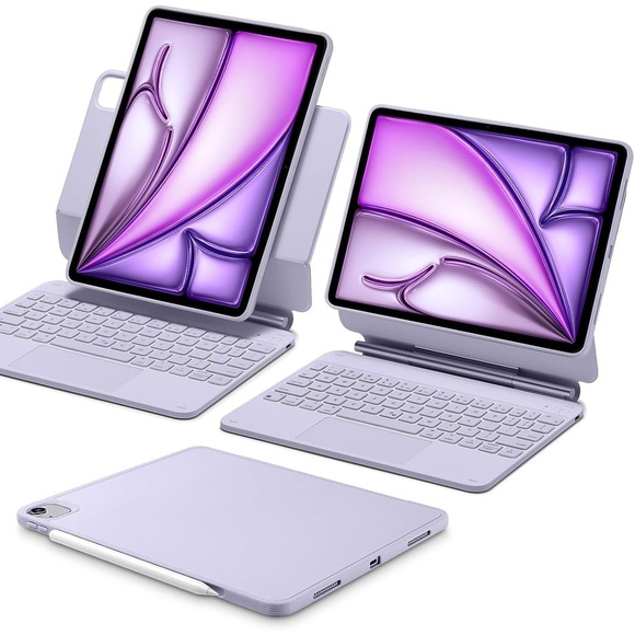 ESR iPad Air 11 Inch‎ Case with Keyboard Removable Protective Magnetic Purple